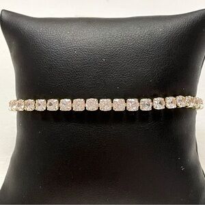 Dazzling 5 Carat Diamond Tennis Bracelet 14K Yellow Gold Vermeil Gift Packaged